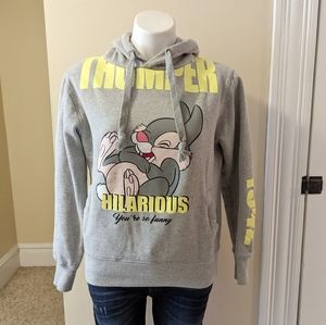 Disneyland Paris gray Thumper hoodie fits size small